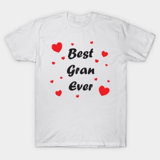 Best gran ever heart doodle hand drawn design T-Shirt